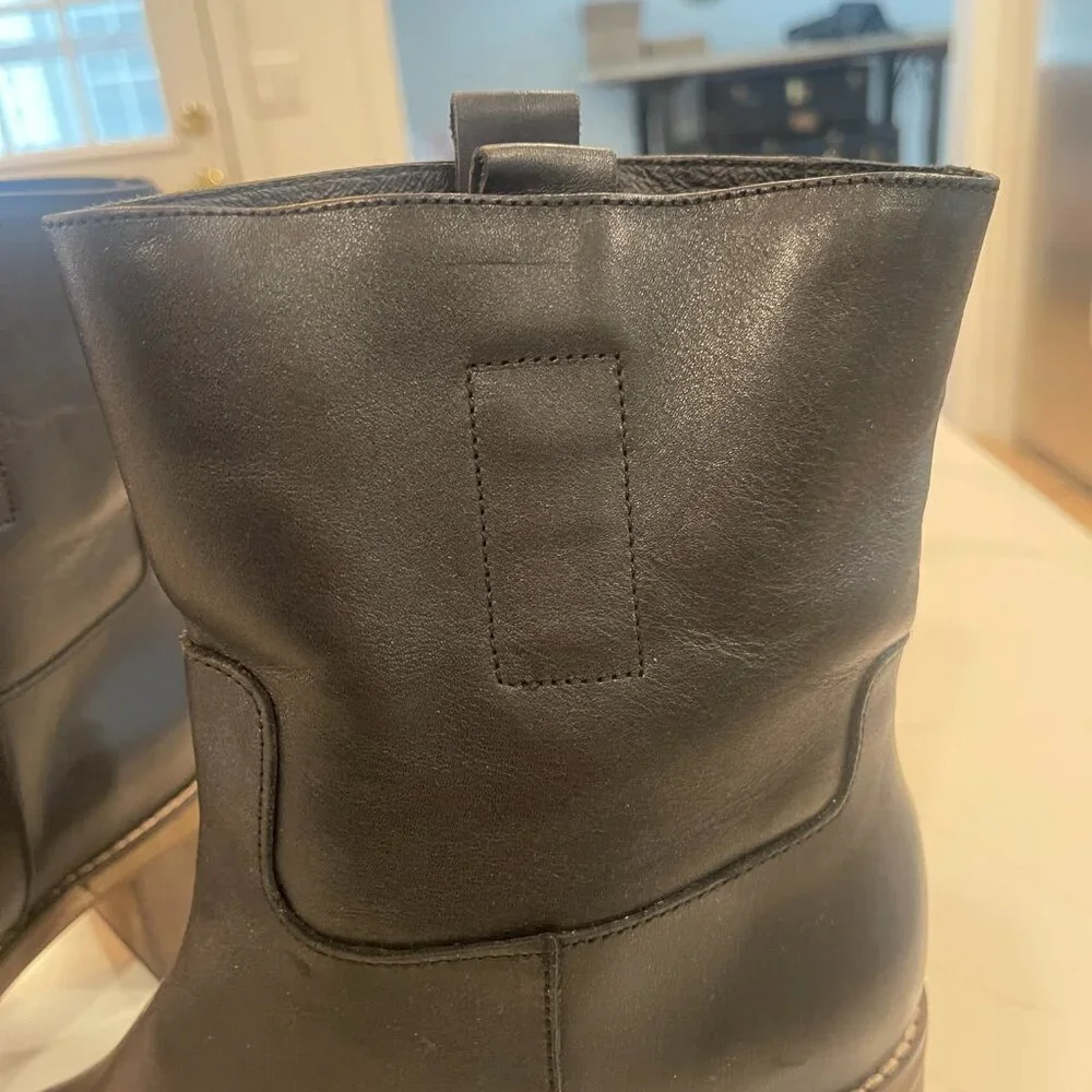 Free People Tabby Black Leather Ankle Boot Women’s Size EU 39.5 /US 9